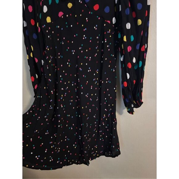 Rixo for Target Polkadot Swing Dress SZ 8 Retro Puff Sleeve Sweetheart Neckline - Picture 6 of 11